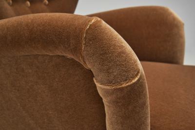 Upholstered Mid Century Modern Armchair Europe 20th Century