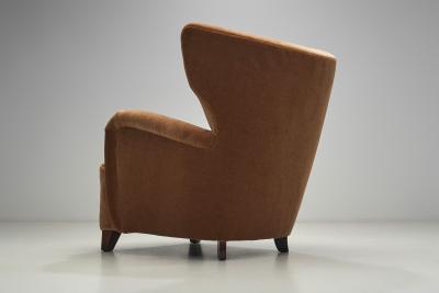 Upholstered Mid Century Modern Armchair Europe 20th Century