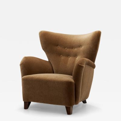 Upholstered Mid Century Modern Armchair Europe 20th Century