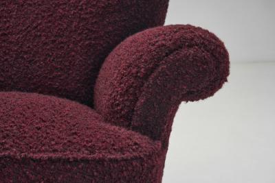 Upholstered Swedish Modern Lounge Chair Sweden 1940s