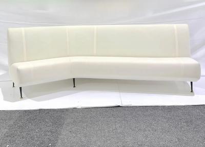 Upholstery Ready Curved Italian Mid Century Modern Sofa on Black Lacquer Legs