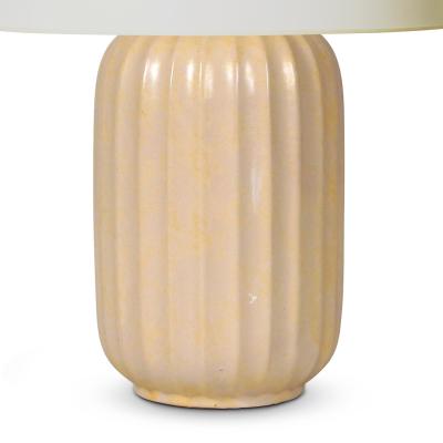 Upsala Ekeby Art Deco Vase in Sponged Butter Yellow by Upsala Ekeby