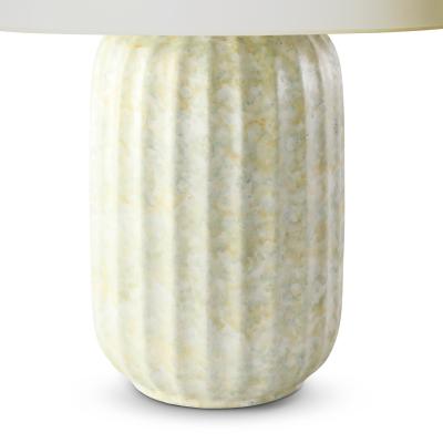 Upsala Ekeby Art Deco Vase in Sponged Yellow Sage by Upsala Ekeby