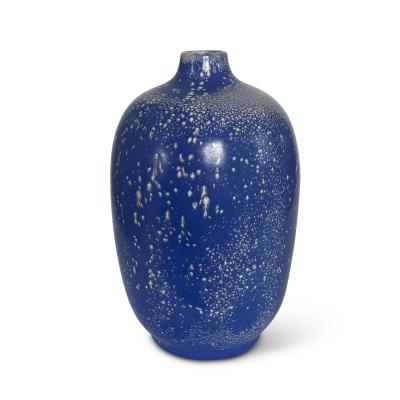 Upsala Ekeby Collection of Speckled French Blue Vases by Anna Lisa Thomson for Ekeby