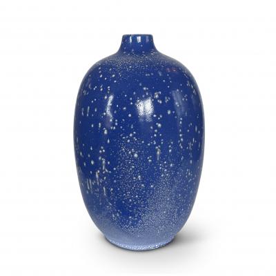 Upsala Ekeby Collection of Speckled French Blue Vases by Anna Lisa Thomson for Ekeby