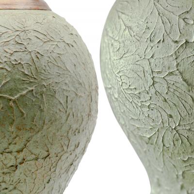 Upsala Ekeby Duo of Textured Table Lamps by Upsala Ekeby