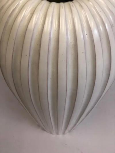Upsala Ekeby Large Swedish Ceramic Vase Table Lamp Base by Vicke Lindstrand Upsala Ekeby