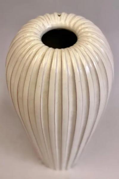 Upsala Ekeby Large Swedish Ceramic Vase Table Lamp Base by Vicke Lindstrand Upsala Ekeby