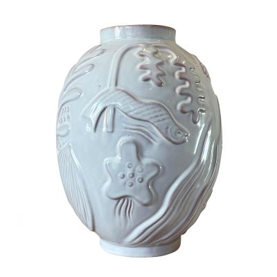 Upsala Ekeby Large Vase from the Under the Surface Series by Anna Lisa Thomson for Ekeby