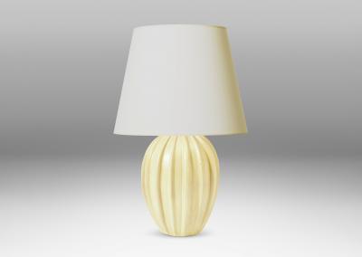 Upsala Ekeby Nordic Modern Table Lamp in Yellow Glaze by Upsala Ekeby