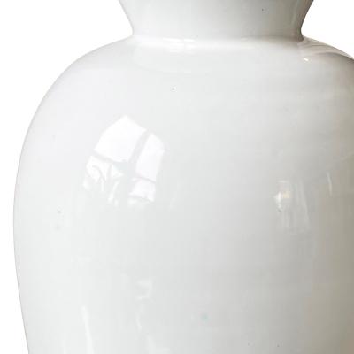 Upsala Ekeby Pair of Monumental Table Lamps in Gloss White Glaze by Greta Runeborg for Ekeby