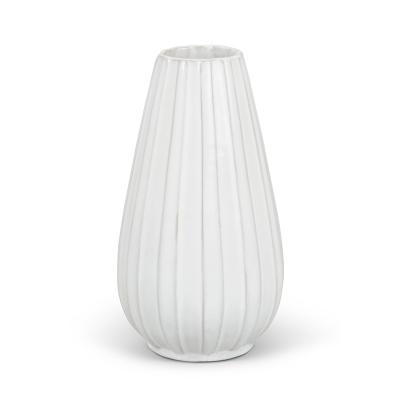 Upsala Ekeby Pair of Nordic Modern Fluted Vases by Upsala Ekeby