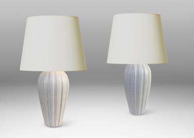Upsala Ekeby Pair of Table Lamps by Vicke Lindstrand for Upsala Ekeby