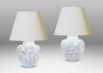 Upsala Ekeby Pair of tTable Lamps by Anna Lisa Thomson
