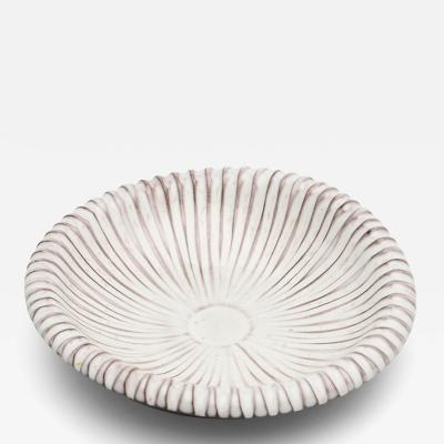 Upsala Ekeby Shell Evoking Shallow Bowl by Vicke Lindstrand for Ekeby