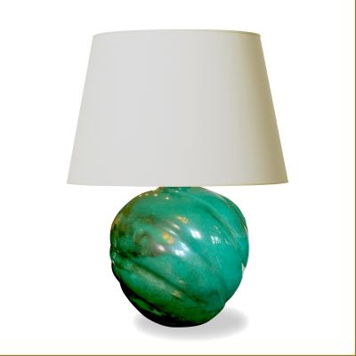 Upsala Ekeby Swedish Modern Lamp in Copper Oxide Glaze by Upsala Ekeby