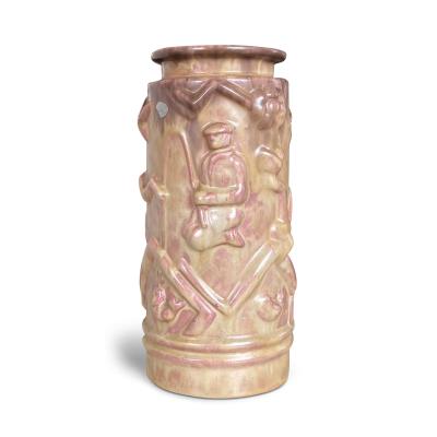 Upsala Ekeby Vase with Outdoor Theme Reliefs by Ekeby