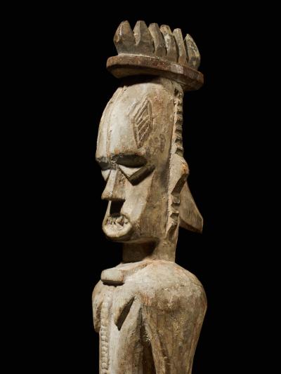 Urhubo People Nigeria Family Ancestor Statue with rests of Kaolin 