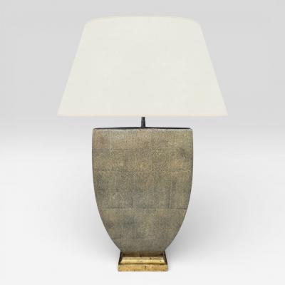 Urn Shaped Shagreen Table Lamp Italy circa 1950