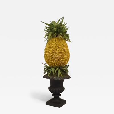 Urn With Dried Flower Pineapple Arrangement