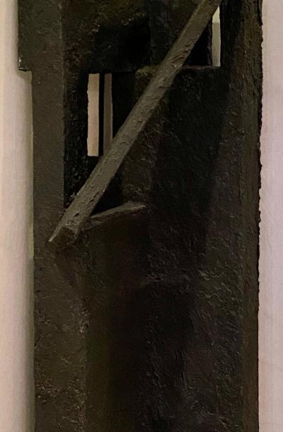 Ursula Meyers Black Geometric Sculpture by Ursula Meyers Conceptual Artist
