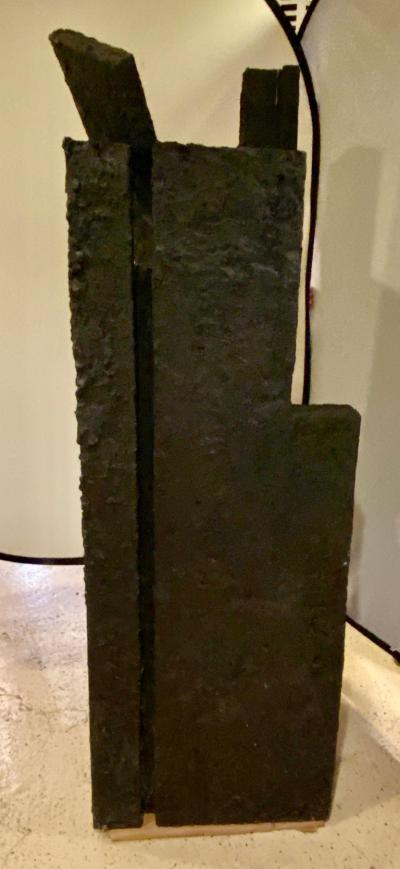 Ursula Meyers Black Geometric Sculpture by Ursula Meyers Conceptual Artist