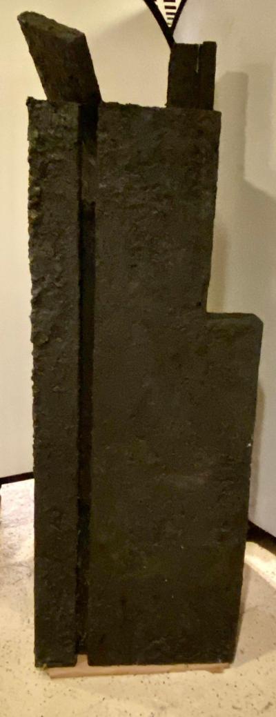 Ursula Meyers Black Geometric Sculpture by Ursula Meyers Conceptual Artist