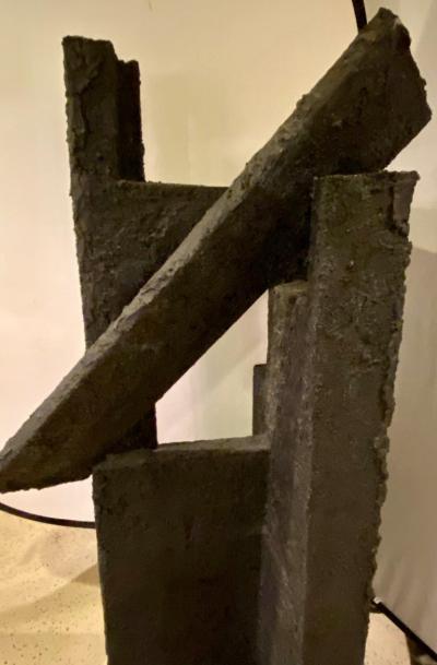 Ursula Meyers Black Geometric Sculpture by Ursula Meyers Conceptual Artist