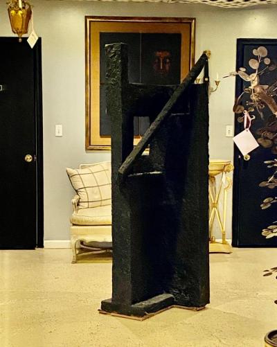 Ursula Meyers Black Geometric Sculpture by Ursula Meyers Conceptual Artist