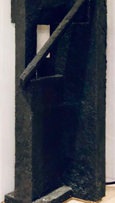 Ursula Meyers Black Geometric Sculpture by Ursula Meyers Conceptual Artist