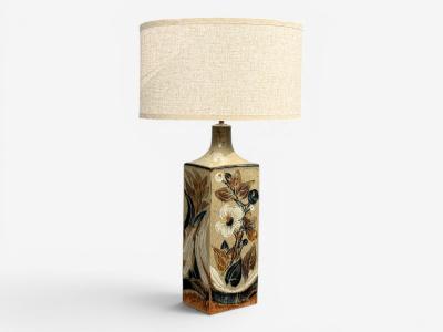 Ursula Printz Large Table Lamp Brown Stoneware Denmark 1960s