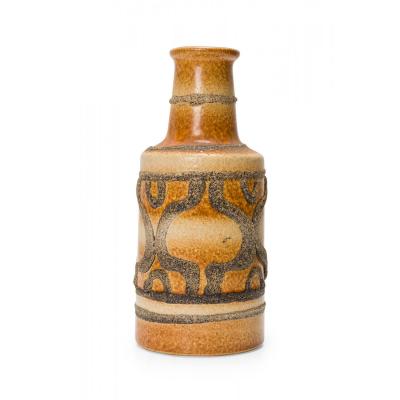 VEB Haldensleben Keramik East German Mid Century Earthtone Glazed Ceramic Vase