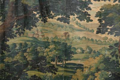 VERDURE WITH HOUNDS AND A STAG IN A WOODED LANDSCAPE