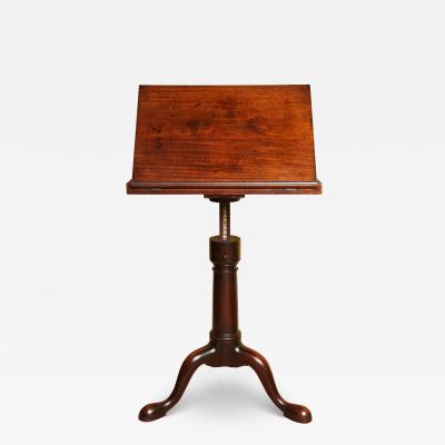 VERY FINE GEORGE II MAHOGANY DICTIONARY STAND