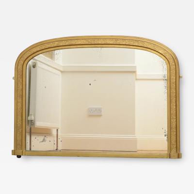 VICTORIAN GILT OVERMANTEL MIRROR