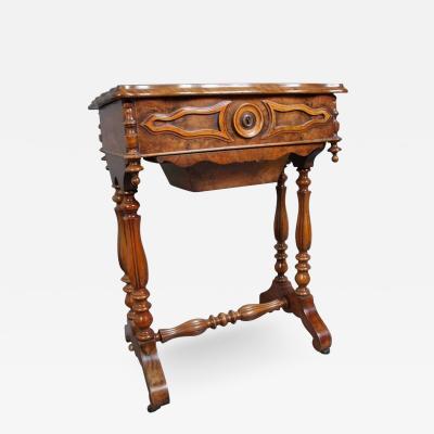 VICTORIAN WALNUT WORK TABLE