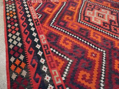 VINTAGE AFGHAN TRIBAL FLATWEAVE KILIM SMALL ROOM SIZE CARPET