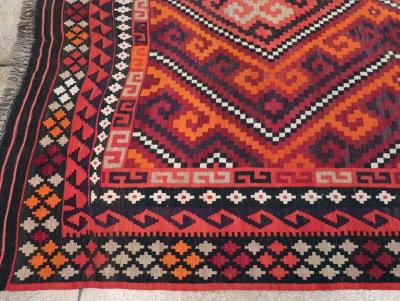 VINTAGE AFGHAN TRIBAL FLATWEAVE KILIM SMALL ROOM SIZE CARPET