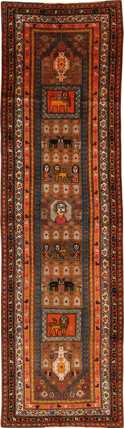 VINTAGE ANATOLIAN PICTORIAL RUG