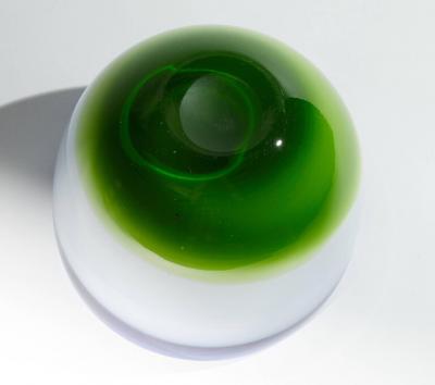 VINTAGE BLUE WHITE AND GREEN MURANO GLASS BOWL