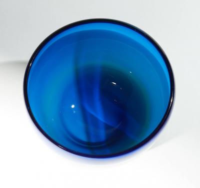 VINTAGE BLUE WHITE AND GREEN MURANO GLASS BOWL
