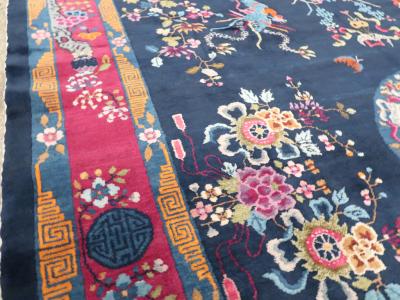 VINTAGE CHINESE ART DECO ROOM SIZE CARPET