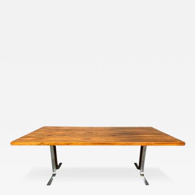 VINTAGE DANISH MID CENTURY MODERN ROSEWOOD AND CHROME LARGE COFFEE TABLE