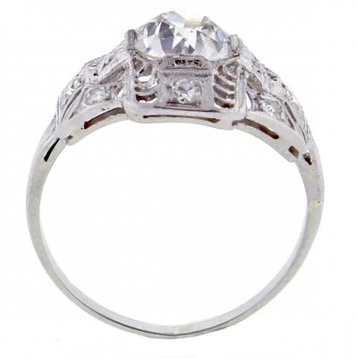 VINTAGE FILIGREE EUROPEAN CUT DIAMOND RING