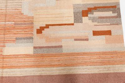 VINTAGE HAND WOVEN ART DECO STYLE SCANDINAVIAN RUG