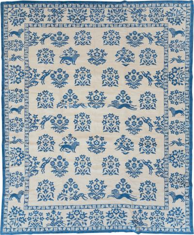 VINTAGE INDIAN COTTON AGRA LARGE ROOM SIZE CARPET