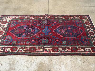 VINTAGE PERSIAN HAMADAN ACCENT RUG