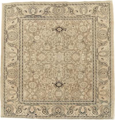 VINTAGE PERSIAN MALAYER SQUARE ACCENT CARPET
