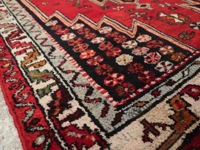 VINTAGE PERSIAN MAZLAGAN ACCENT RUG