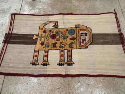 VINTAGE PERSIAN PICTORIAL FLATWEAVE